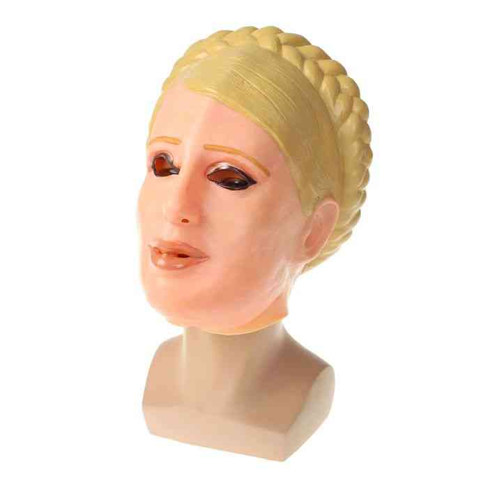 Латексная маска - Латексная маска Женщина с косой