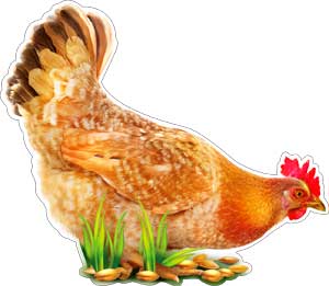 Мини-плакат "Курочка"