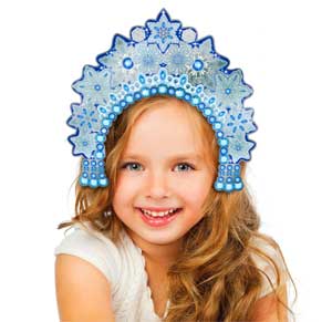 Маски, венки, кокошники - Кокошник из снежинок, фольга голографическая