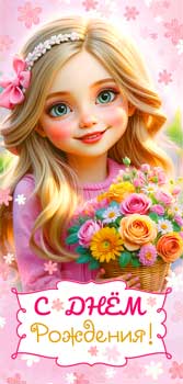 Конверты для денег - Конверт для денег "С Днем Рождения!" УФ-лак