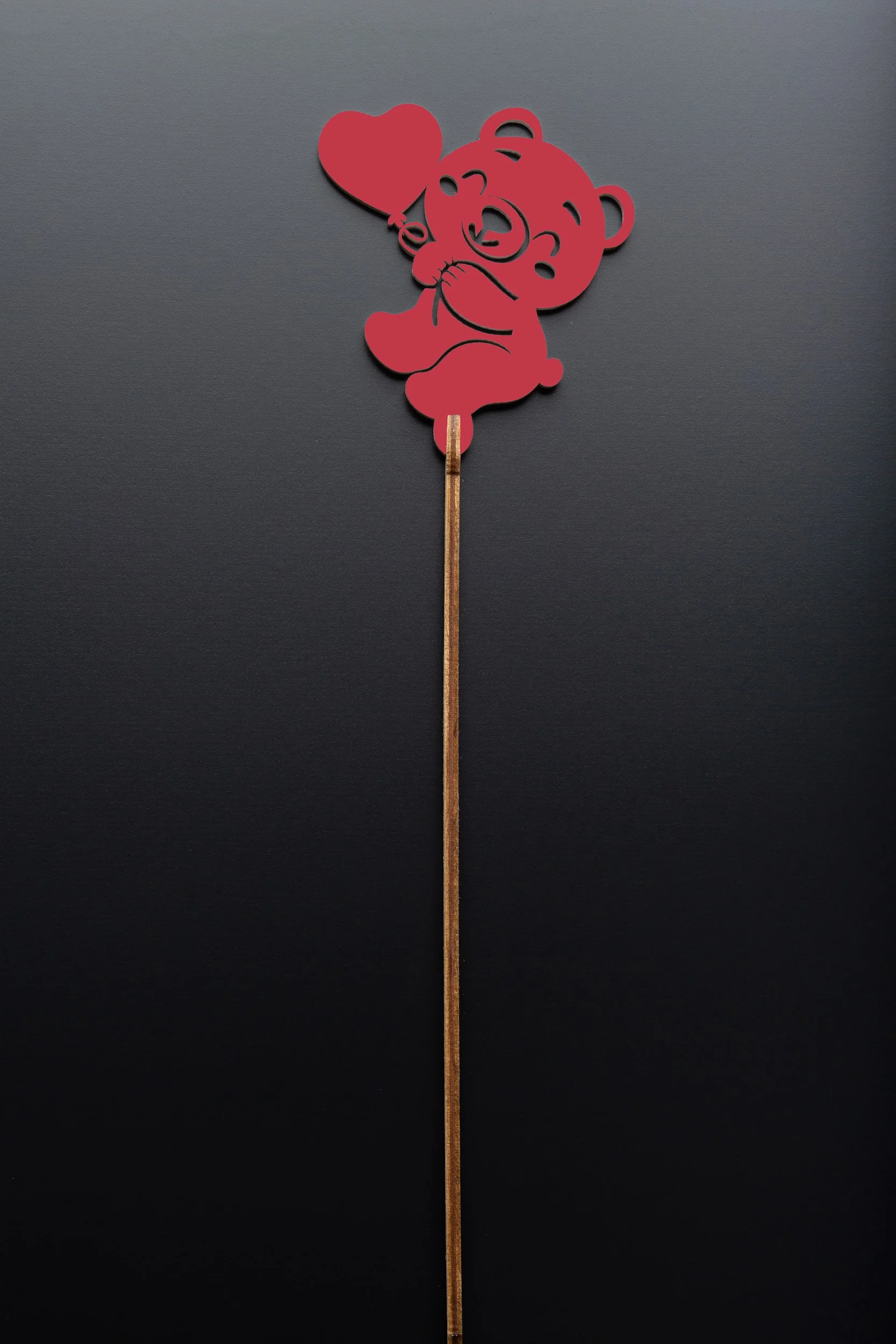 Топперы - Топпер №49 "Мишка с сердцем" красный