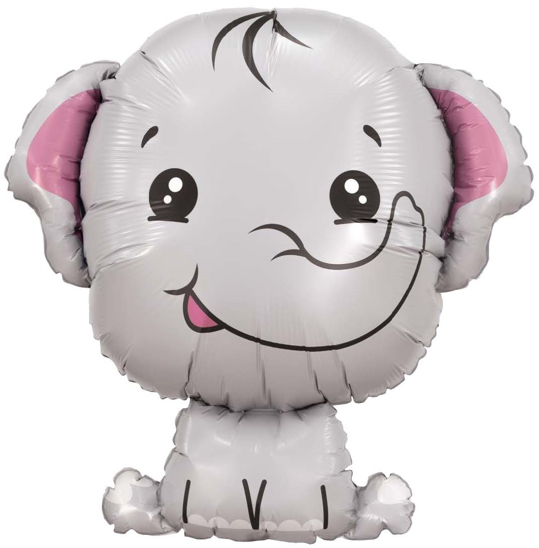 Большие фигуры - Шар (31''/79 см) Фигура, Слоненок, 1 шт. в уп.