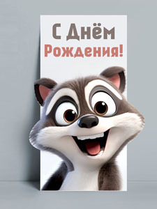 Конверты для денег - Конверт для денег "С Днем рождения!" Фигурная вырубка, тактильный лак с эффектом Soft Touch