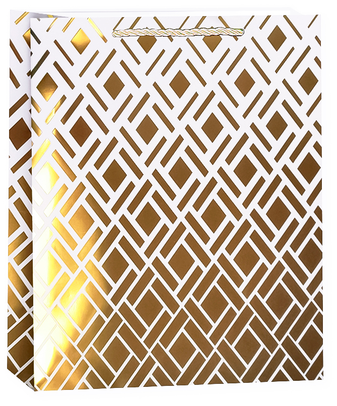 Пакеты - Пакет подарочный, 210гр, Эффектная серия, Дизайн №3, Металлик, 23*18*10 см, 1 шт.