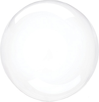 Шар (18''/46 см) Сфера, Deco Bubble (черная упаковка), Прозрачный, Кристалл, 10 шт. в уп.