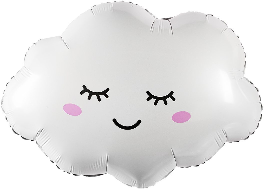Мини-фигуры - Шар (11''/28 см) Мини-фигура, Облако, Белый, 1 шт.