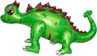 Шар (29''/74 см) Фигура 3D, Динозавр Анкилозавр, Зеленый, 1 шт. в уп.