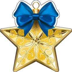 Украшения на скотче - Украшение на скотче "Звезда" блестки