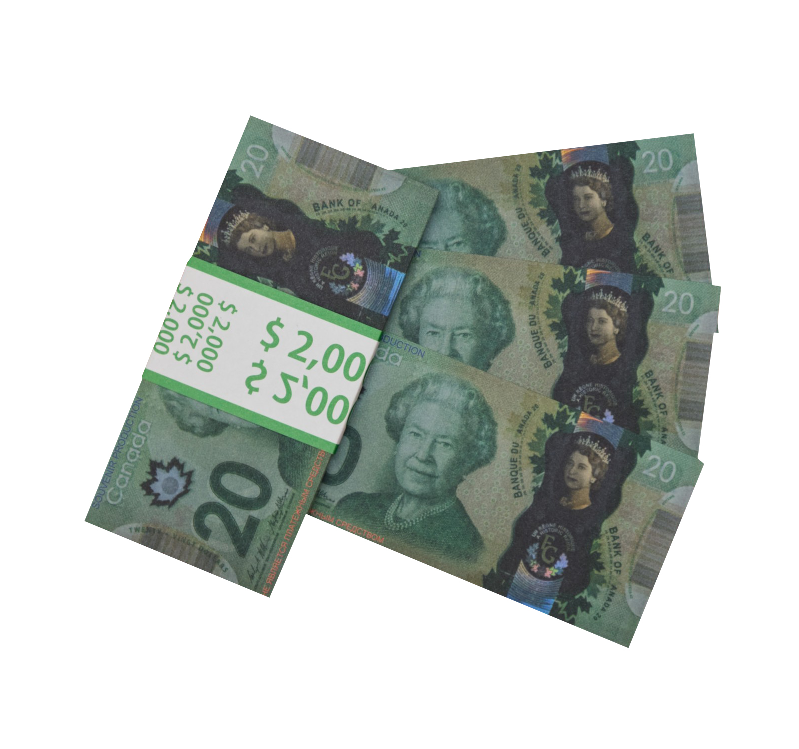 Деньги банка приколов - Сувенирные деньги 20 канадских долларов