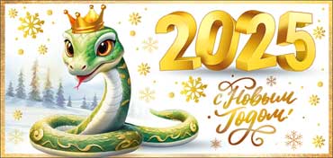 Конверты для денег - Конверты для денег "С Новым Годом! 2025 (Змея)"