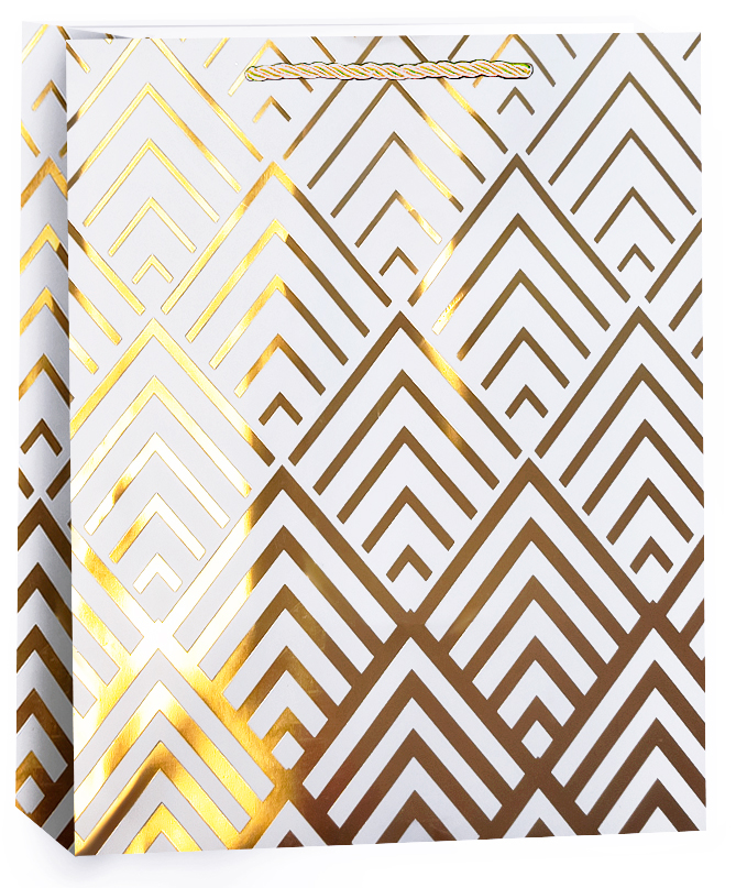 Пакеты - Пакет подарочный, 210гр, Эффектная серия, Дизайн №1, Металлик, 42*31*12 см, 1 шт.