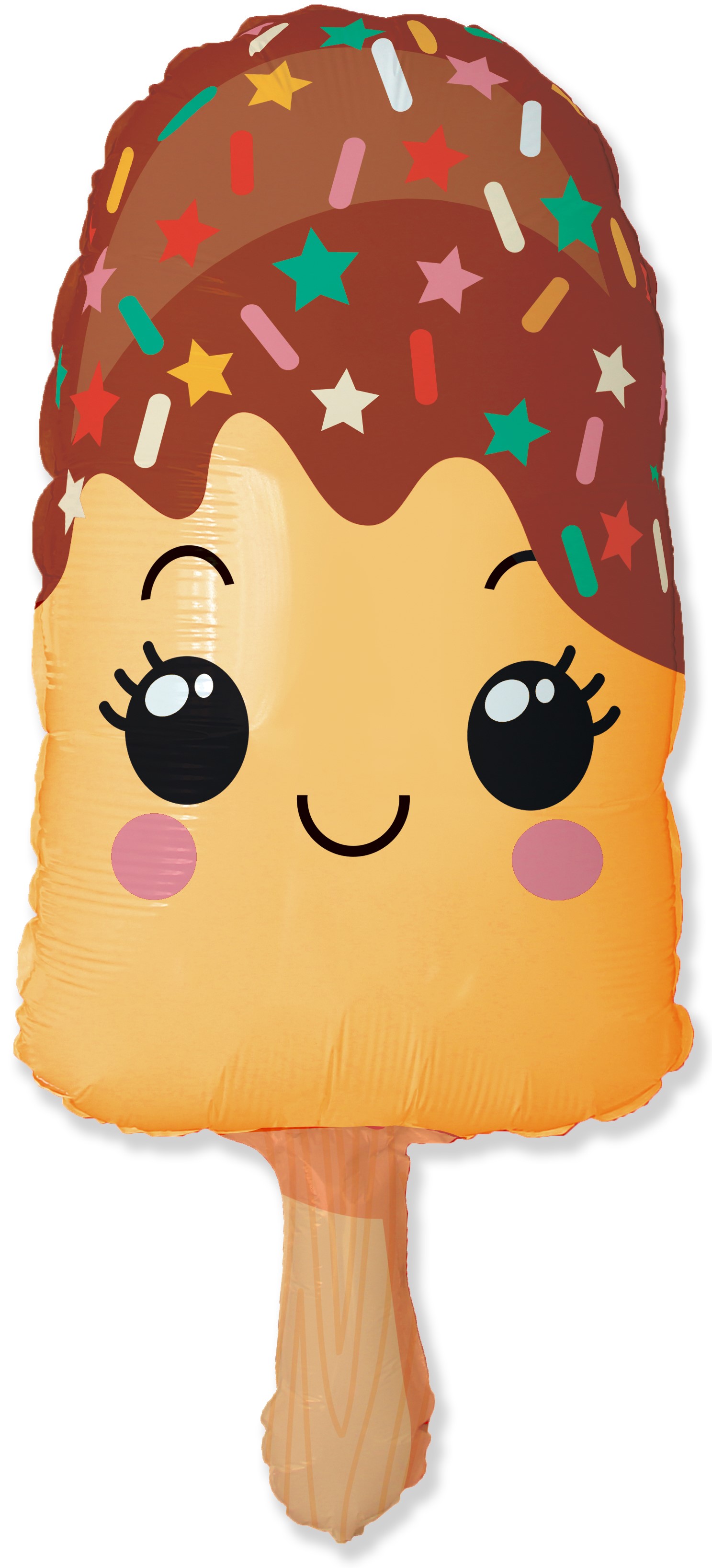 Мини-фигуры - Шар (13''/33 см) Мини-фигура, Счастливое эскимо, Желтый, 1 шт.