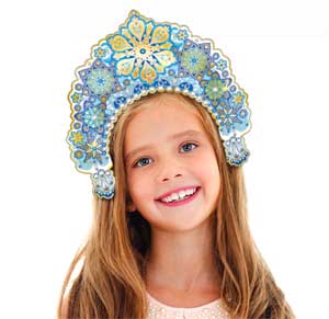 Маски, венки, кокошники - Кокошник из снежинок, фольга голографическая