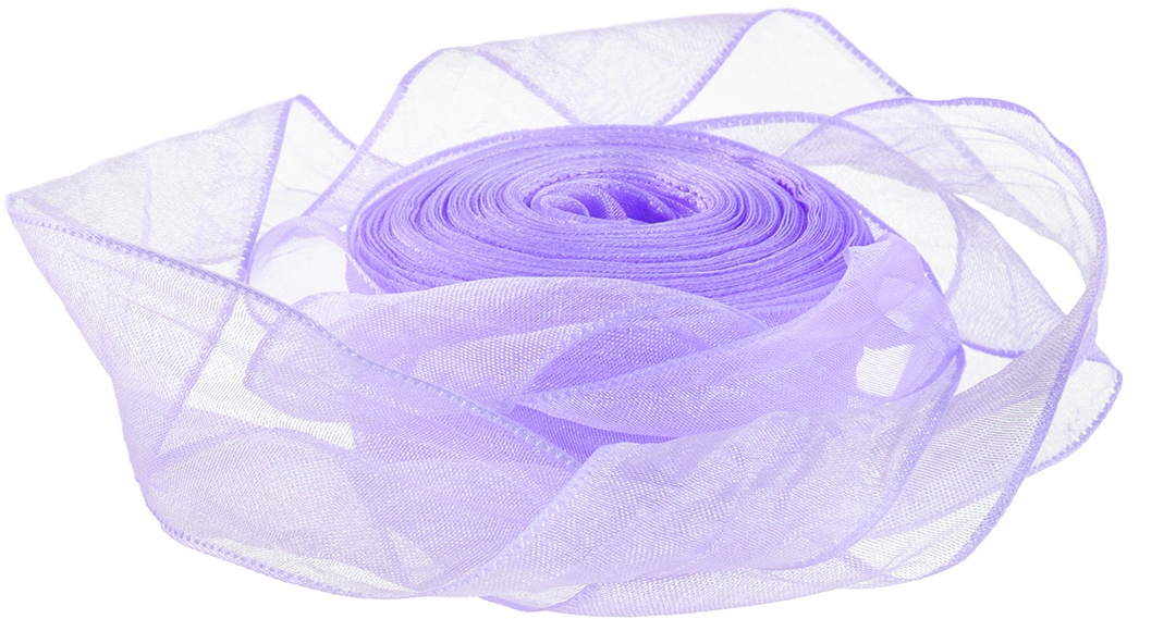 Ленты - Лента органза (2,5 см*9,14 м) Нежная грация, Сиреневый, 1 шт.