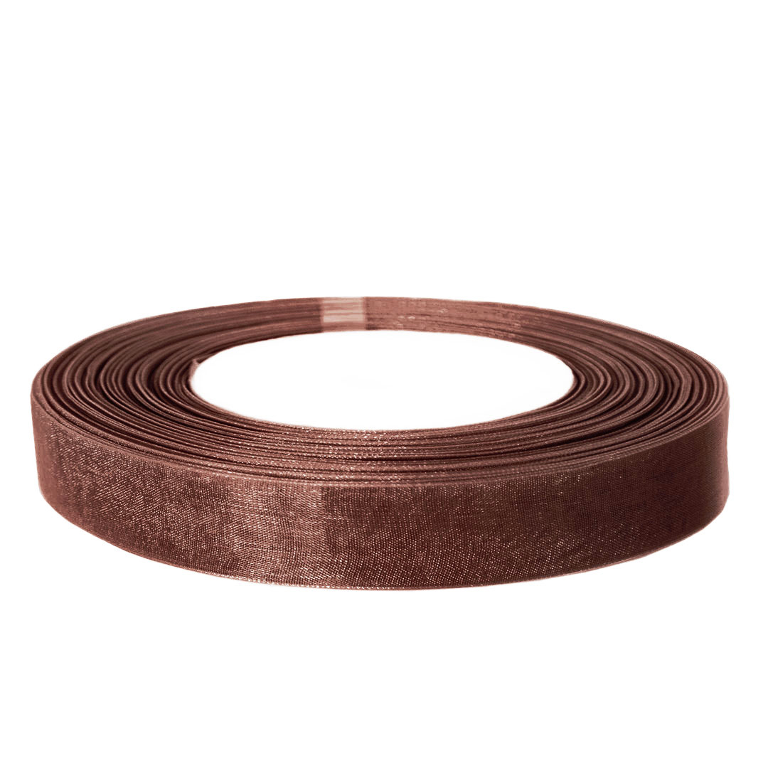 Ленты - Лента органза (1,2 см*22,85 м) Шоколад, 1 шт.