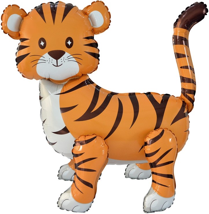 Фигуры на подставках и 3D - Шар 3D (23''/58 см) Фигура, Тигр, 1 шт. в уп.