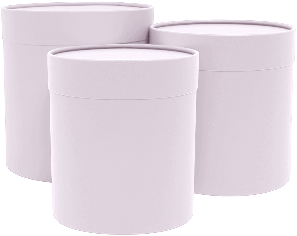 Коробки - Набор коробок Цилиндр, Сиреневая лилия, 18*18 см, 3 шт. в упак. Коробки - Набор коробок Цилиндр, Сиреневая лилия, 18*18 см, 3 шт. в упак.
