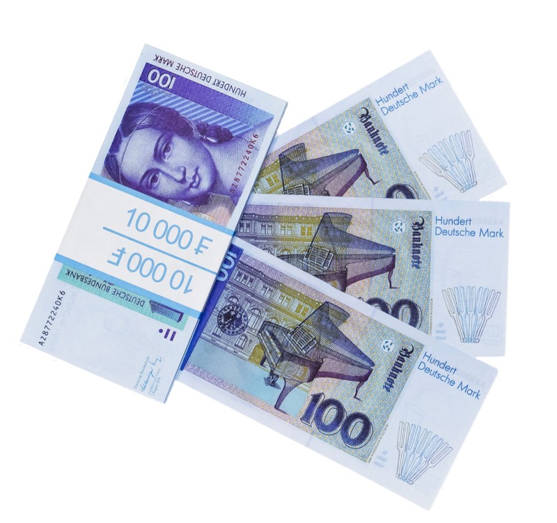 Деньги банка приколов - Сувенирные деньги 100 немецких марок (новинка)