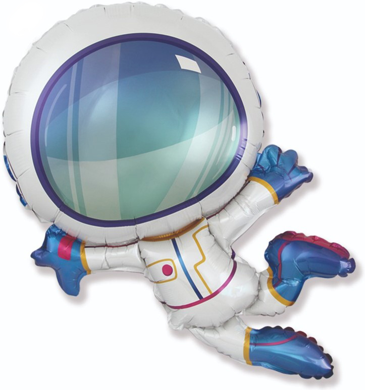 Мини-фигуры - Шар (14''/36 см) Мини-фигура, Космонавт в невесомости, 1 шт.
