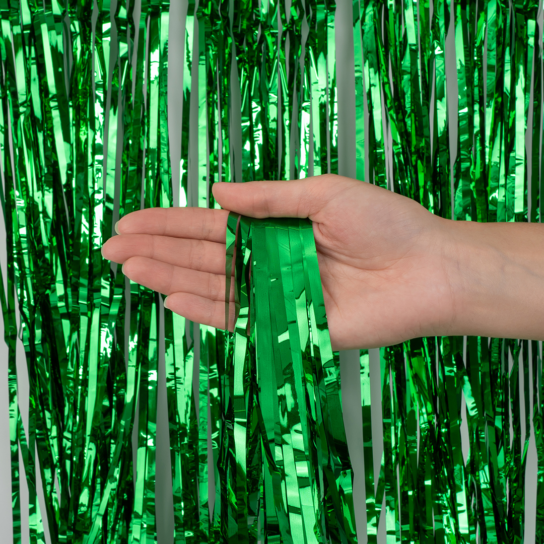 Занавес - Занавес Дождик Зеленый, Металлик, 100*200 см, 1 шт.