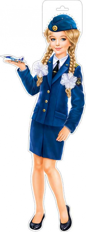 Плакаты - Мини-плакат "Девочка-летчик"