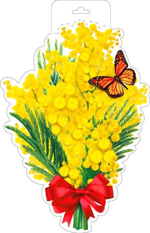 Плакаты - Мини-плакат "Букет мимозы"