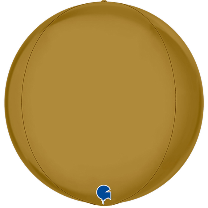 3D Сферы и специальные фигуры - Шар 3D (18''/46 см) Сфера, Золото, Сатин, 1 шт.