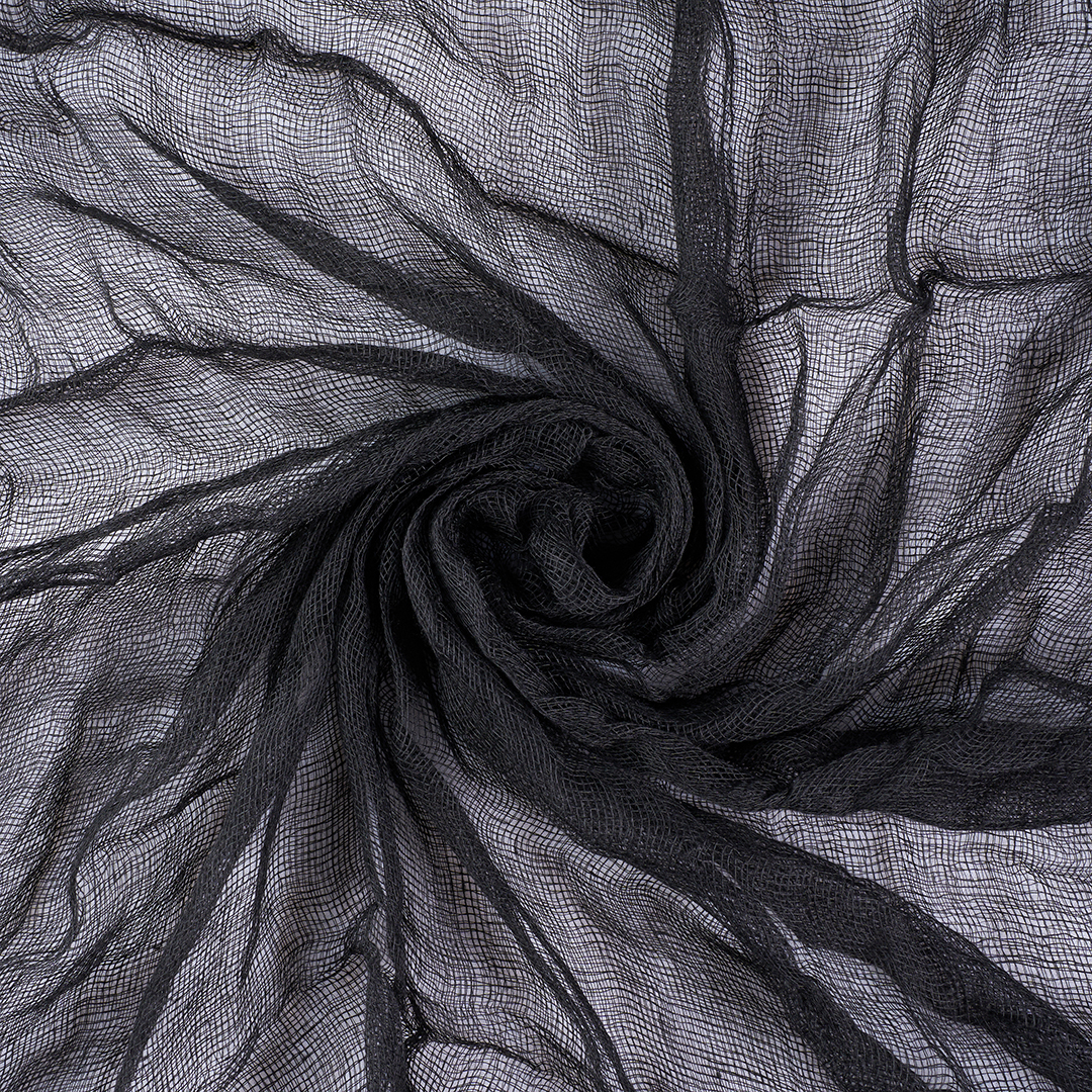 Занавес - Декор.украшение, Истлевшая ткань - марля для Хэллоуина, Черный, 215*152 см, 1 шт.