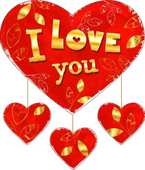 Гирлянды - Вертикальная гирлянда "I love you" сложнотехническая