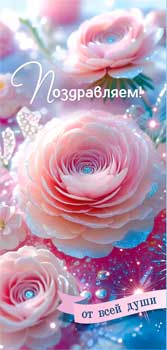Конверт для денег "Поздравляем!" полноцветн. оборот