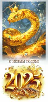 Конверты для денег - Конверты для денег "С Новым Годом! 2025 (Змея)" Конверты для денег - Конверты для денег "С Новым Годом! 2025 (Змея)"