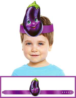 Маски, венки, кокошники - Головной убор "Баклажан"