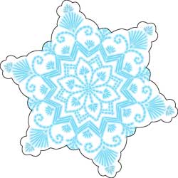 Украшение на скотче "Снежинка" УФ-лак