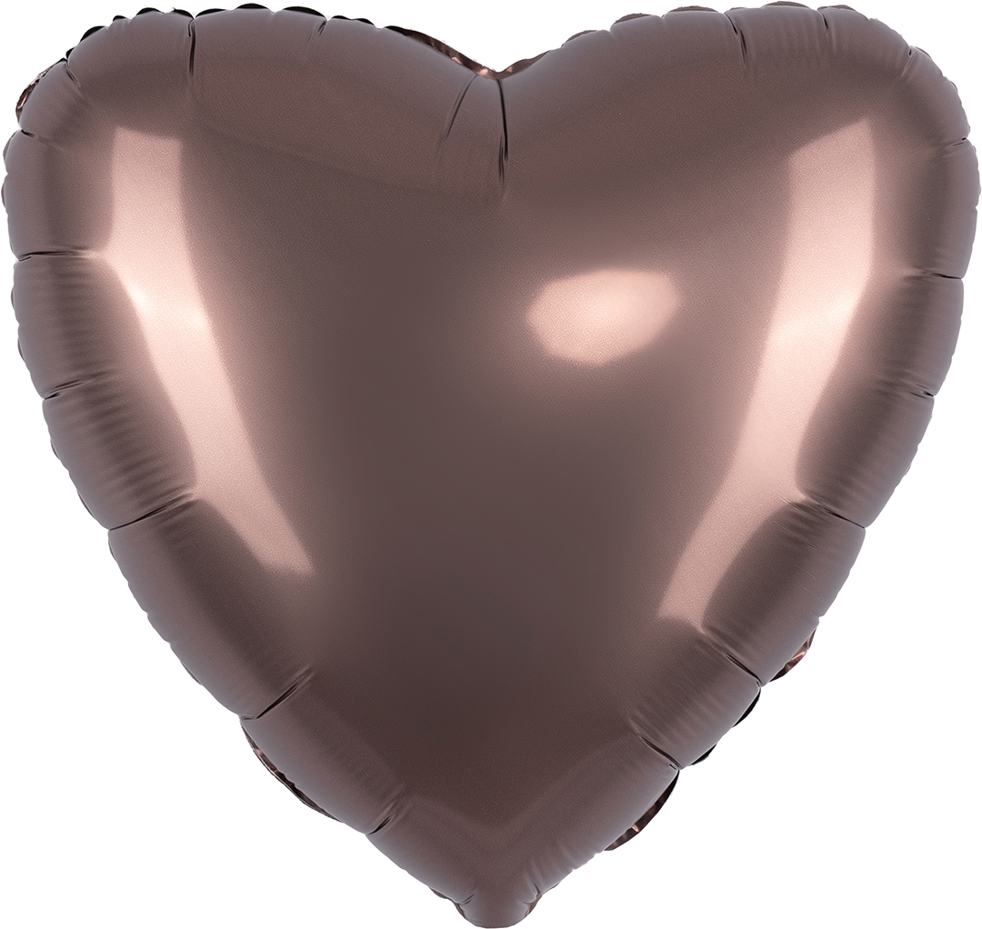 Без рисунка - Шар (18''/46 см) Сердце, Шоколад, Сатин, 1 шт. Без рисунка - Шар (18''/46 см) Сердце, Шоколад, Сатин, 1 шт.