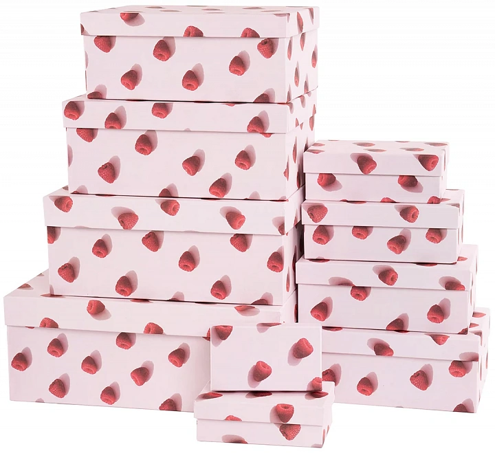 Набор коробок Малинки, 33*20*13 см, 10 шт. в упак.