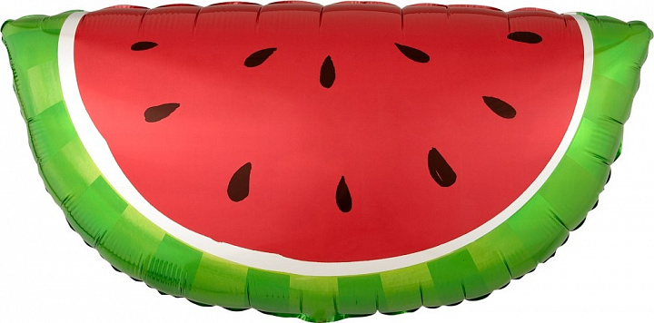 Шар с клапаном (13''/33 см) Мини-фигура, Долька арбуза, 5 шт. в уп.