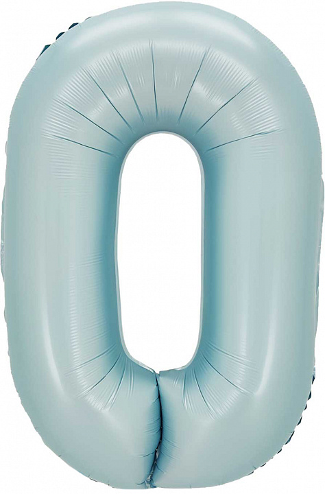 Шар (40''/102 см) Цифра, 0, Винтажное небо, Сатин, 1 шт. в уп.