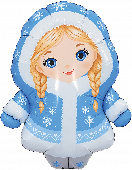 Шар (25''/64 см) Фигура, Снегурочка, 1 шт. в уп.
