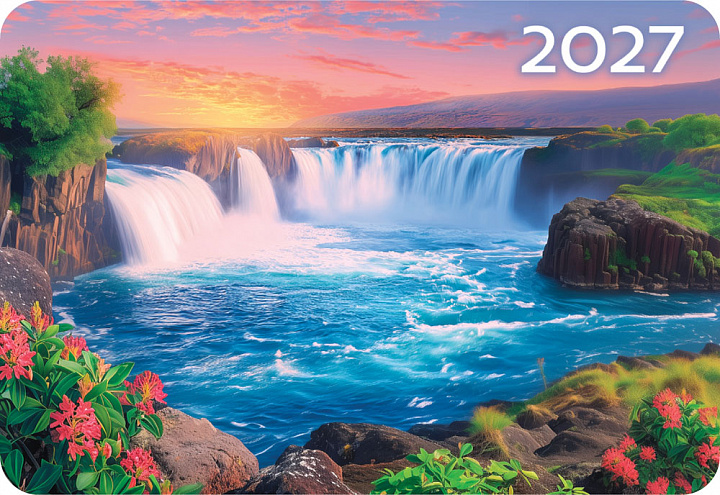Карманный календарь 2027 "Водопады"