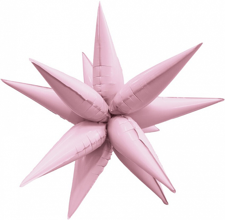 Шар 3D (26''/66 см) Звезда, Составная, Зефирный, 1 шт. в уп.
