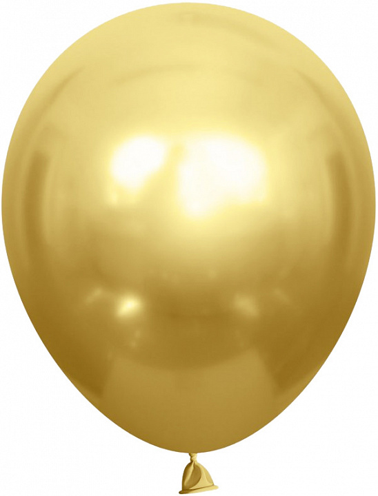 Шар (5''/13 см), Золото, хром, 100 шт.