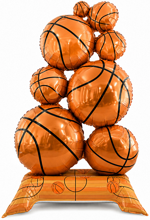 Шар 3D (59''/150 см) Фигура на подставке, Баскетбольные мячи, 1 шт. в уп.