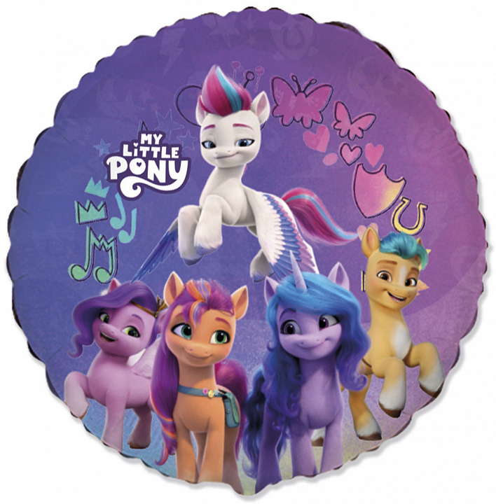 Шар (18''/46 см) Круг, My Little Pony, Веселые Лошадки, 1 шт.