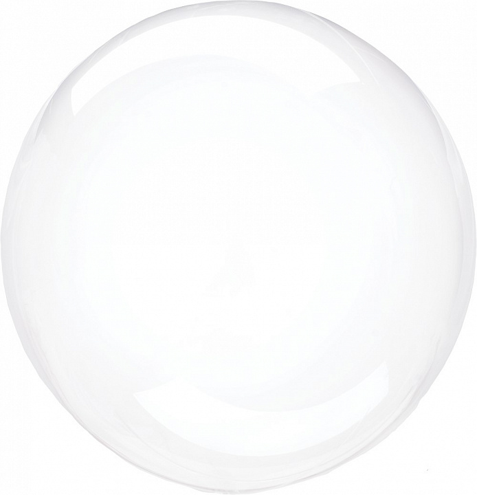 Шар (5''/13 см) Микро-сфера, Deco Bubble (синяя упаковка), Прозрачный, Кристалл, 10 шт. в уп.