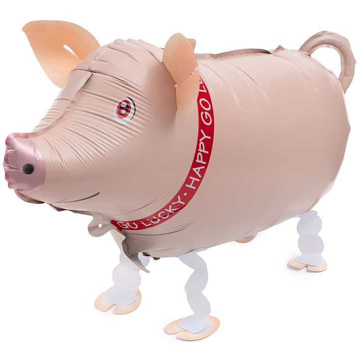 Шар 3D (26''/66 см) Ходячая Фигура, Поросенок, 1 шт. в уп.