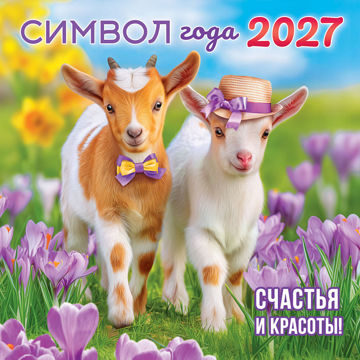 БОЛЬШОЙ перекидной настенный календарь на скрепке на 2027 год "Символ года. Счастья и красоты" (без упаковки)