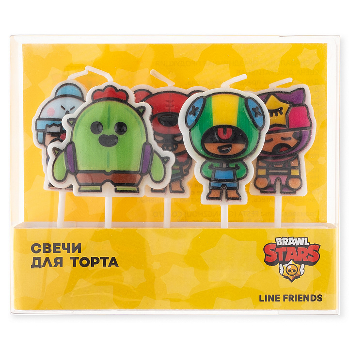 Свечи Game Party, Герои, 5 шт. с держат.